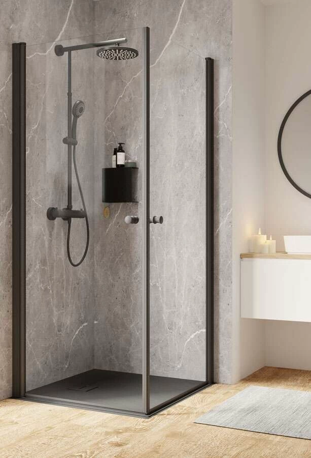 Schulte Garant 2.0 Eckeinstieg 2-teilig Black Style