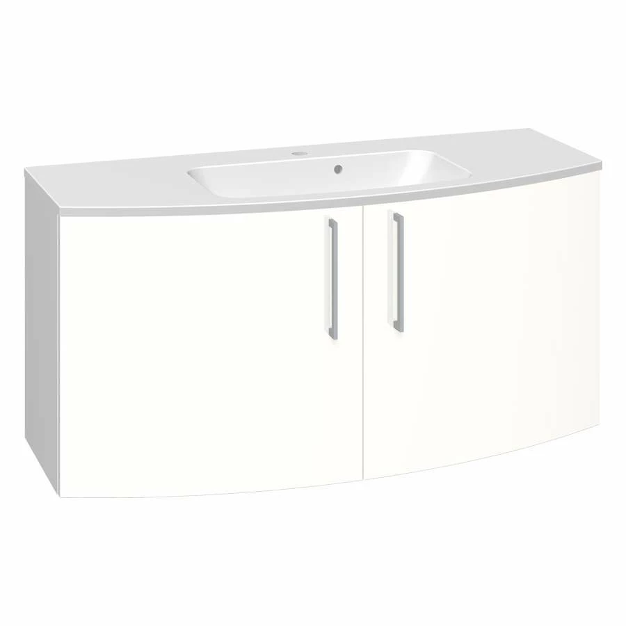 Dansani Badmöbelset Multo+ Limbo 120 Cm 2T, Weiß Hochglanz