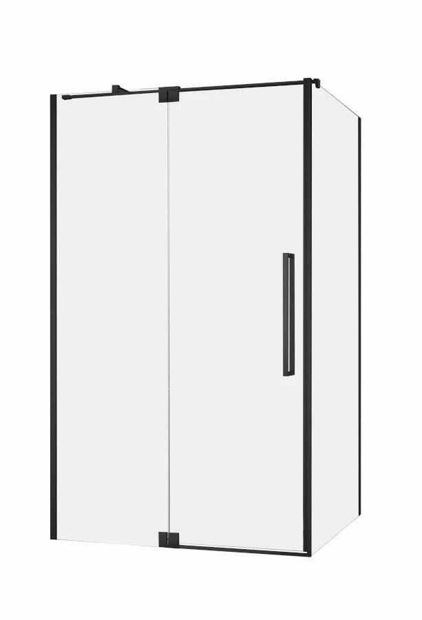 Duschmeister Drehtür Mit Seitenwand 120 90 Schwarz Matt Max F 106 – Bild 2