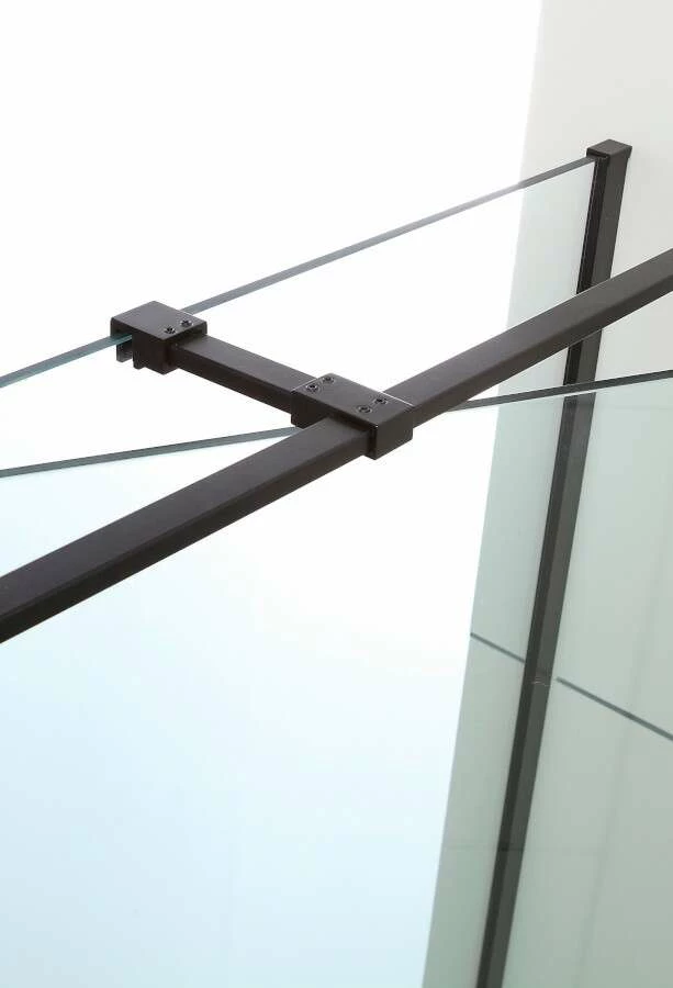 Duschmeister Drehtür Mit Seitenwand 120 90 Schwarz Matt Max F 106 – Bild 3