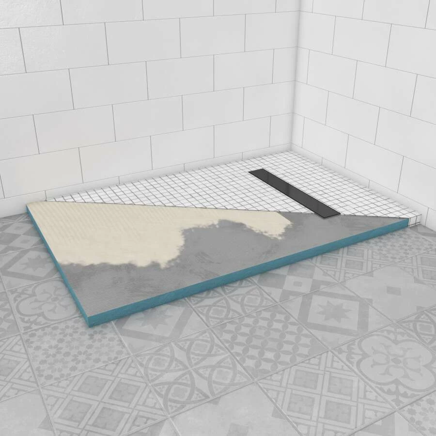 Duschmeister Duschelement Max F 108 140 X 90 X 4 Cm Inkl. Rinne Schwarz Und Ablauf – Bild 3