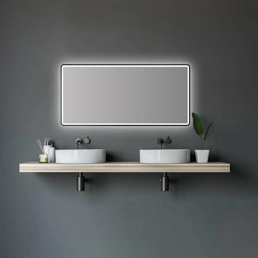 Duschmeister Leuchtspiegel Royalux TBM 120 X 70 Cm Black – Bild 2