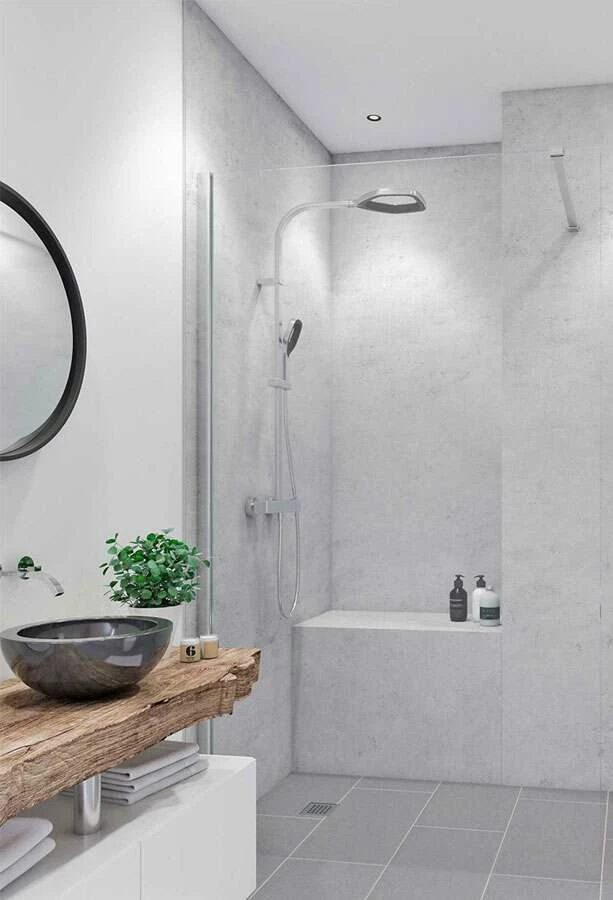 Breuer Duschrückwand Hochglanz-Dekor – Bild 2