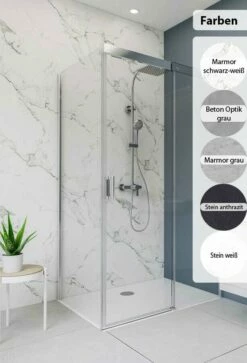 Breuer Duschrückwand Seidenmatt-Dekor