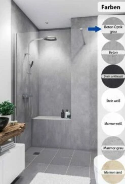 Breuer Duschrückwand Stein-Optik-Dekor