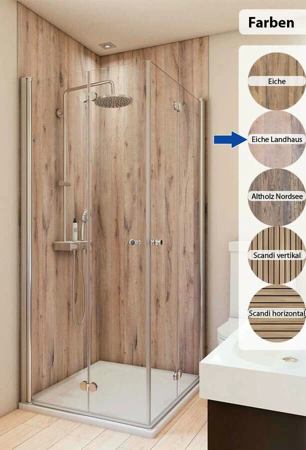 Breuer Duschrückwand Holz-Dekor-Dekor – Bild 2