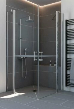 Breuer ELANA 6 Eckeinstieg Drehtür 4-teilig Horizontal Geteilt