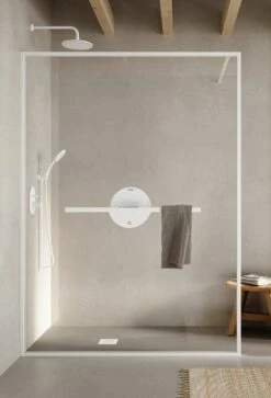 Profiltek FIXED NORDIC Duschwand 8 Mm SOUNDPANEL Weiss Matt