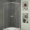 Duschmeister Max F 124 Eckeinstieg Mit Schiebetüren Flexibler Verstellbereich 77-90x190 Cm In Chrom