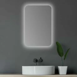 Duschmeister Licht LED Spiegelschrank Royalux TO 40 X 60 Cm Oval