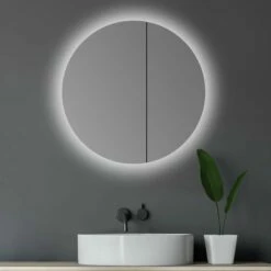 Duschmeister Licht LED Spiegelschrank Royalux TR 60 Cm Rund