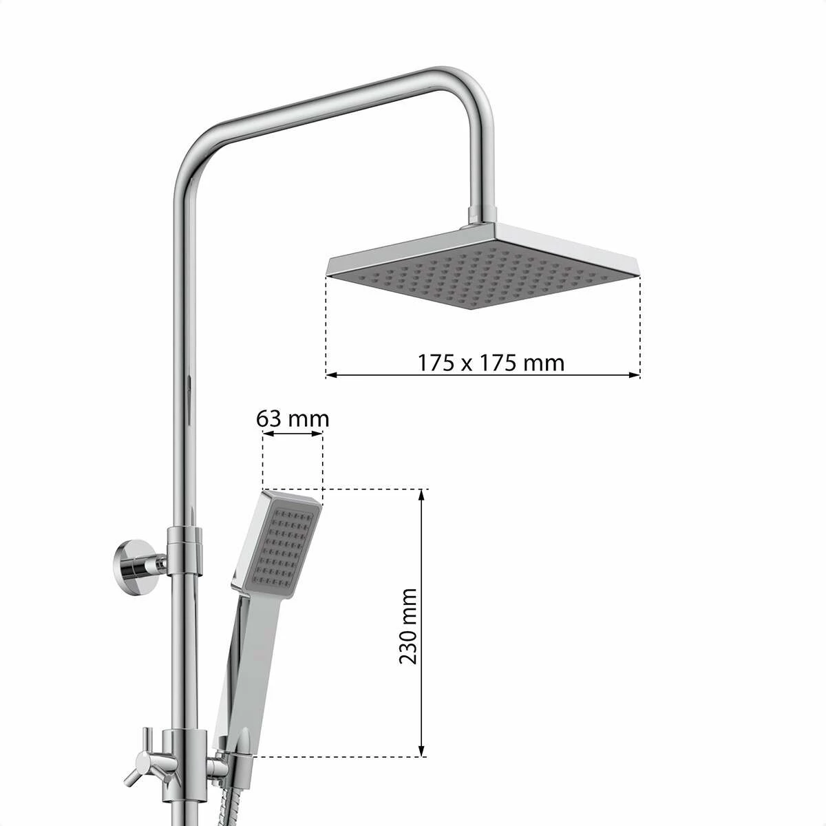 Eisl EASY REFRESH Überkopf-Brauseset, Chrom – Bild 3