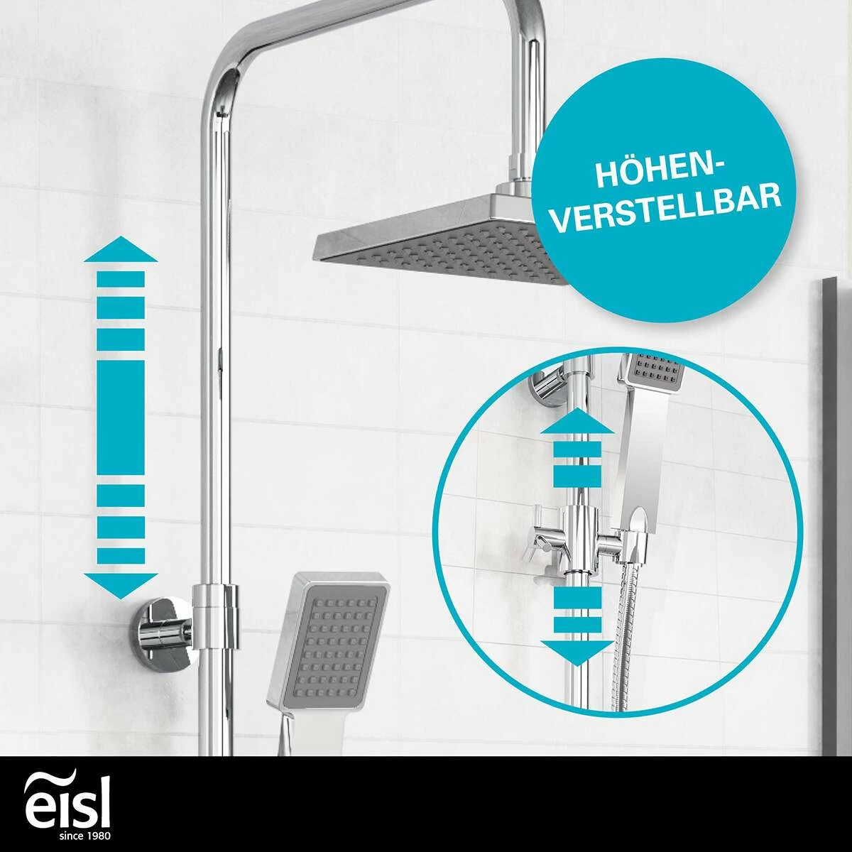 Eisl EASY REFRESH Überkopf-Brauseset, Chrom – Bild 4