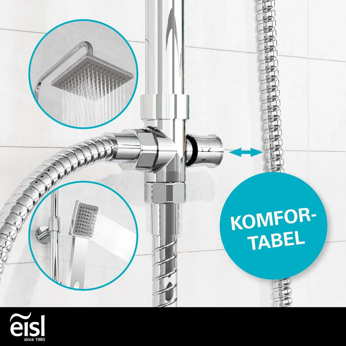 Eisl EASY REFRESH Überkopf-Brauseset, Chrom – Bild 5