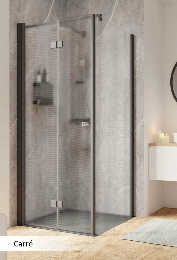 Schulte Garant 2.0 Drehfalttür Inklusive Seitenwand Black Style – Bild 5