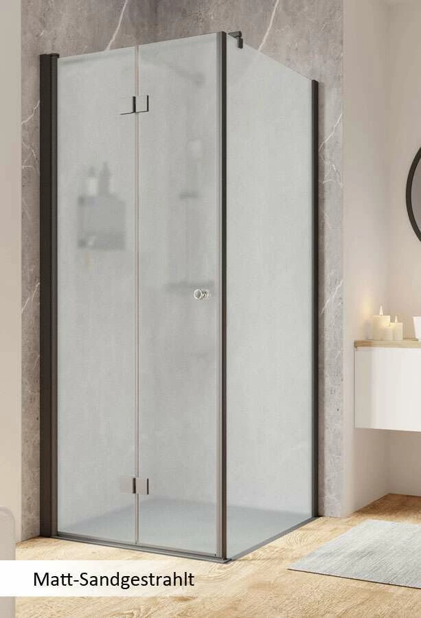 Schulte Garant 2.0 Drehfalttür Inklusive Seitenwand Black Style – Bild 6