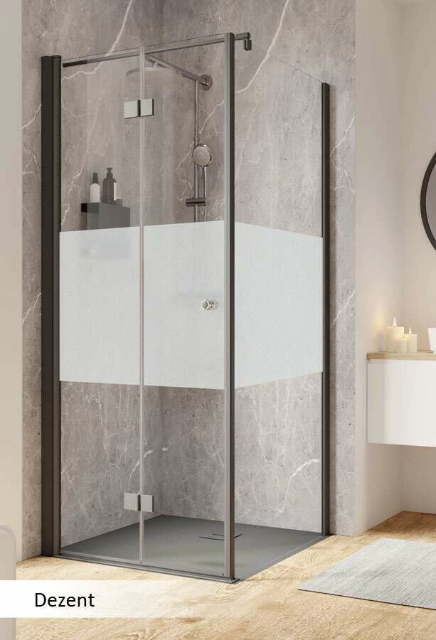 Schulte Garant 2.0 Drehfalttür Inklusive Seitenwand Black Style – Bild 7