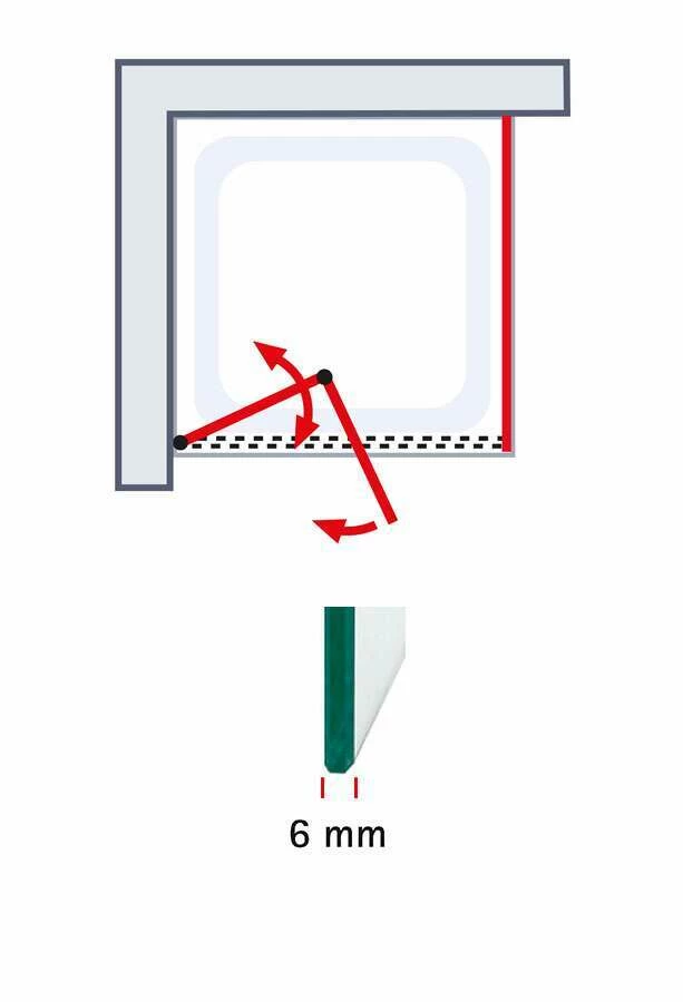 Schulte Garant 2.0 Drehfalttür Inklusive Seitenwand Black Style – Bild 9