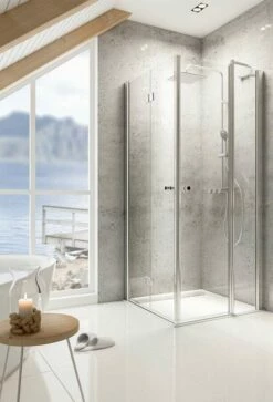 Schulte Garant Eckeinstieg Kombination Aus Delta Lux II Und Drehfalttür