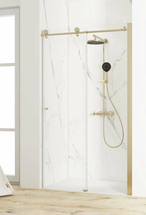 Schulte MasterClass Schiebetür Gleittür In Nische 8 Mm Goldoptik