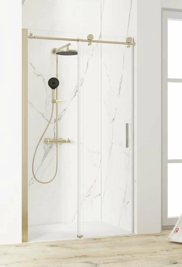 Schulte MasterClass Schiebetür Gleittür In Nische 8 Mm Goldoptik – Bild 2