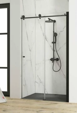 Schulte MasterClass Schiebetür Gleittür In Nische 8 Mm Black Style