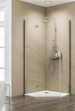 Schulte MasterClass Fünfeckdusche 3-teilig / 4-teilig