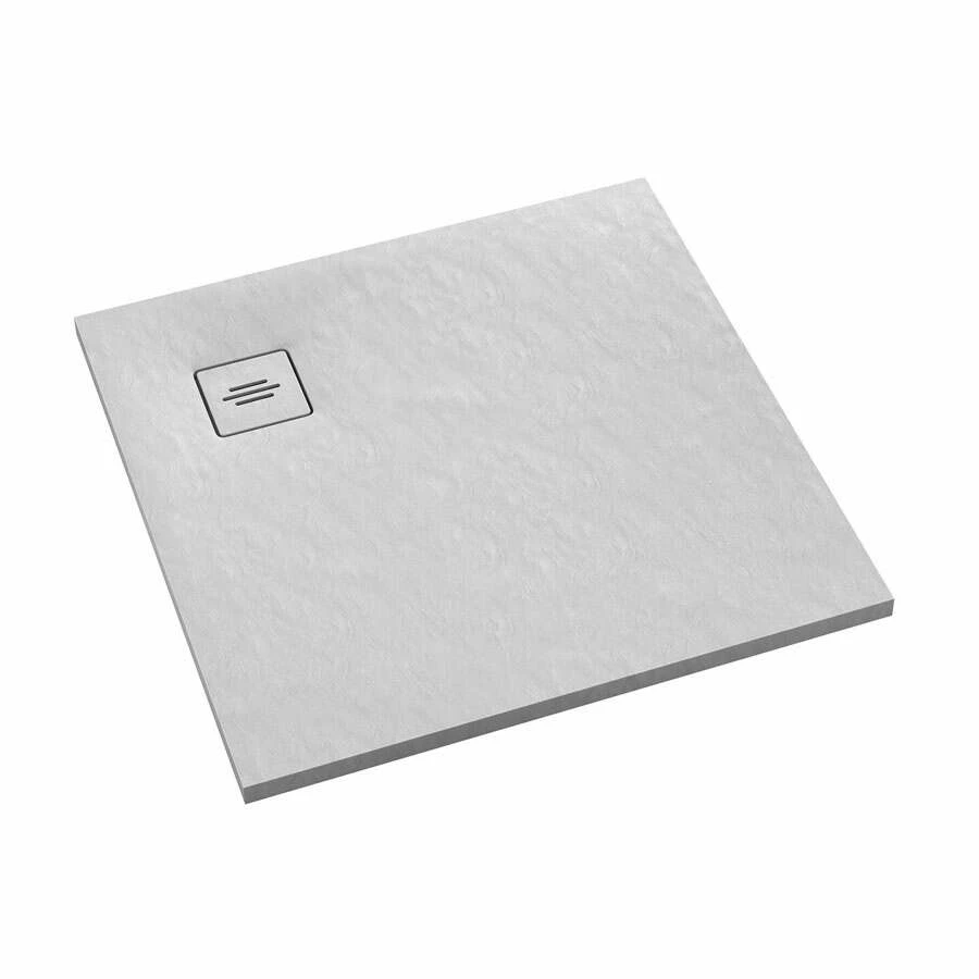 Ottofond Duschwanne Nevis Quadrat Mineralguss Steinstruktur Ultraleicht – Bild 2