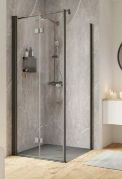 Schulte Garant 2.0 Drehfalttür Inklusive Seitenwand Express Plus Black Style