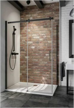 Schulte Alexa Style 2.0 Schiebetür Inklusive Seitenwand Express Plus Black Style