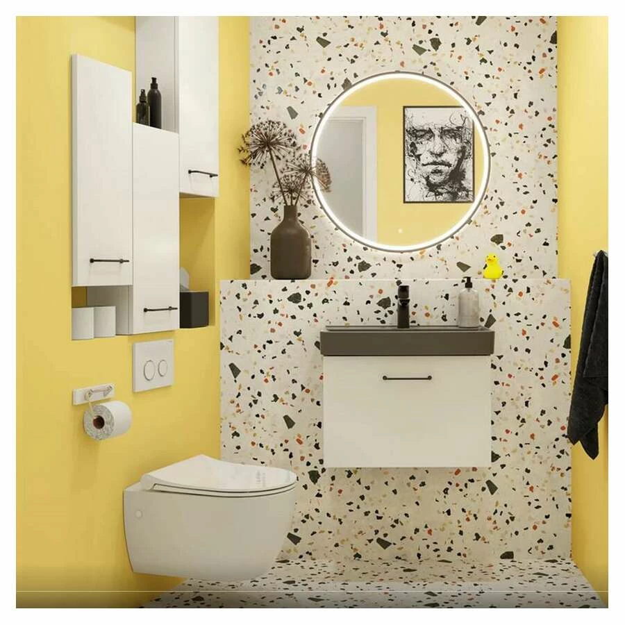 Dansani Leuchtspiegel Shine Mit Dimmer Schwarz 75 Cm – Bild 2