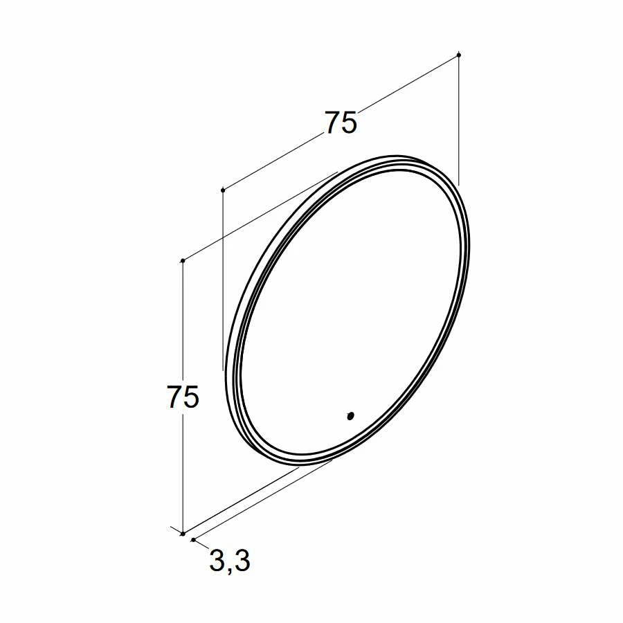 Dansani Leuchtspiegel Shine Mit Dimmer Schwarz 75 Cm – Bild 4