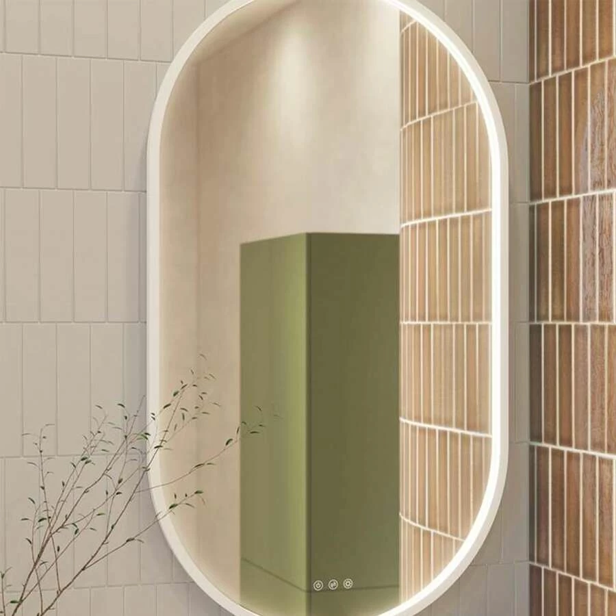 Dansani Moon Rahmenspiegel Mit Lichtregler Oval Schwarz 105 X 60 Cm – Bild 3