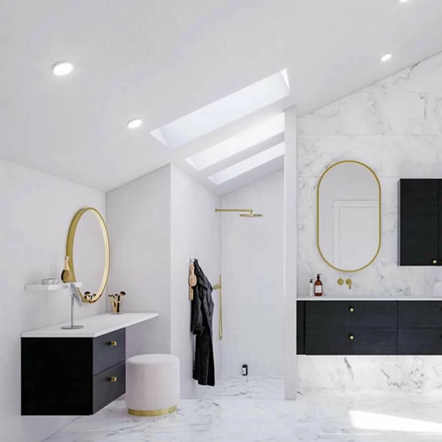 Dansani Moon Rahmenspiegel Mit Lichtregler Oval Schwarz 105 X 60 Cm – Bild 4