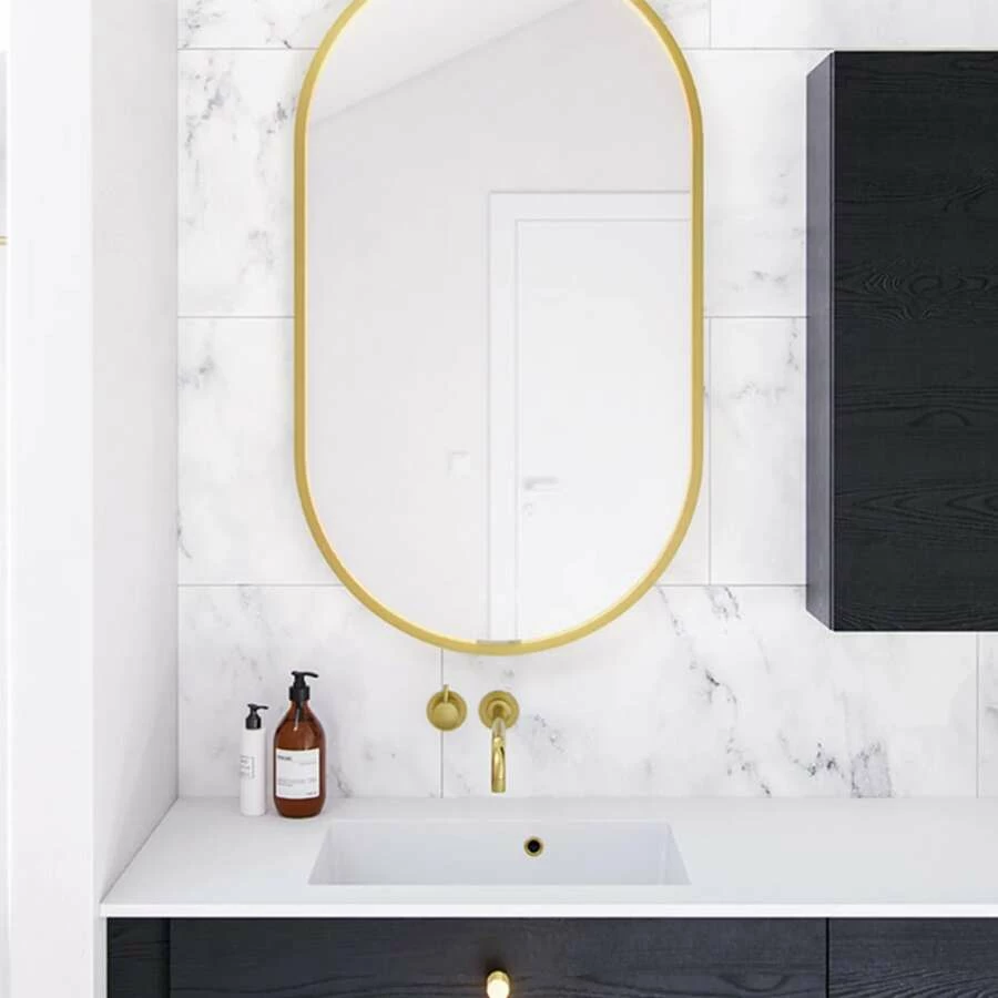 Dansani Moon Rahmenspiegel Mit Lichtregler Oval Schwarz 105 X 60 Cm – Bild 5