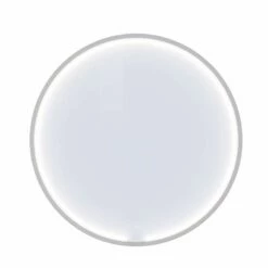 Dansani Moon Rahmenspiegel Mit Lichtregler Rund Weiß Matt 75 Cm