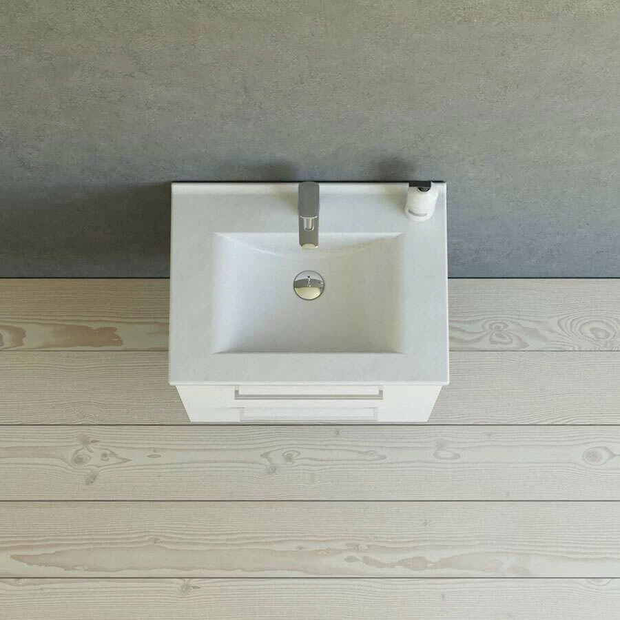 Dansani Mido+ Möbelset Mit Amber Keramik Waschtisch Und 2 Schubladen Weiß Matt 61 Cm – Bild 3