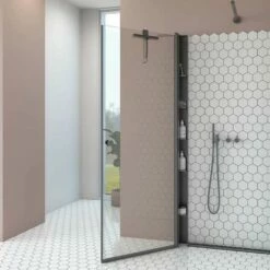 Dansani Tower Black Duschregal Mit 5 Ablagen 200 X 10 Cm