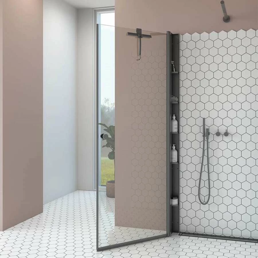 Dansani Tower Black Duschregal Mit 5 Ablagen 200 X 10 Cm