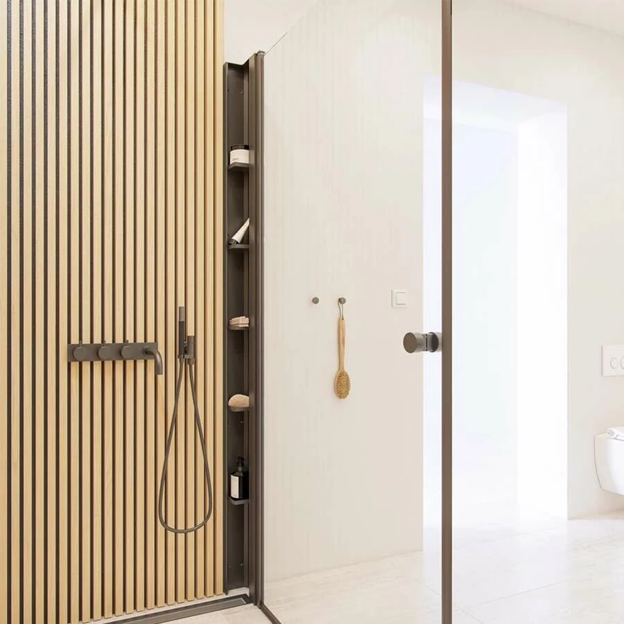 Dansani Tower Black Duschregal Mit 5 Ablagen 200 X 10 Cm – Bild 2