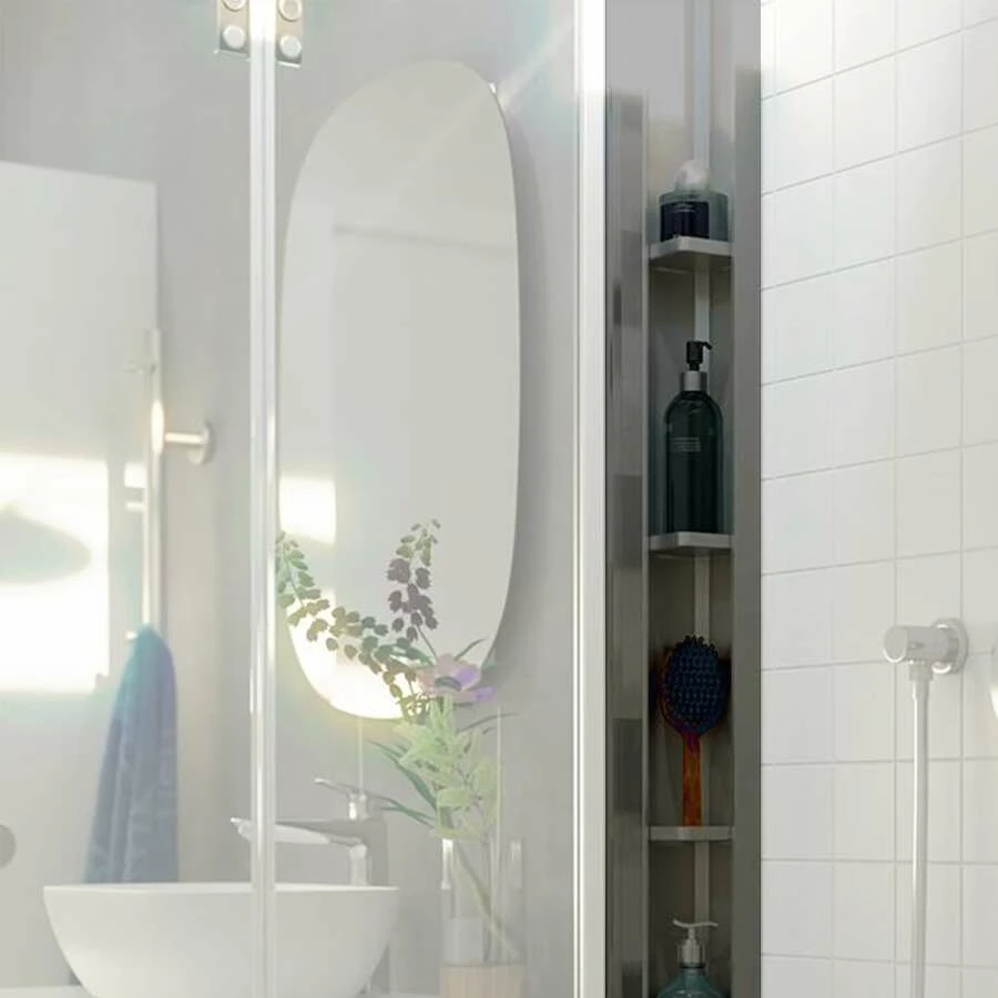 Dansani Tower Black Duschregal Mit 5 Ablagen 200 X 10 Cm – Bild 3