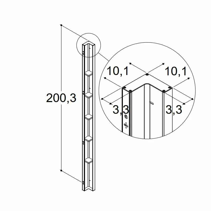 Dansani Tower Black Duschregal Mit 5 Ablagen 200 X 10 Cm – Bild 4