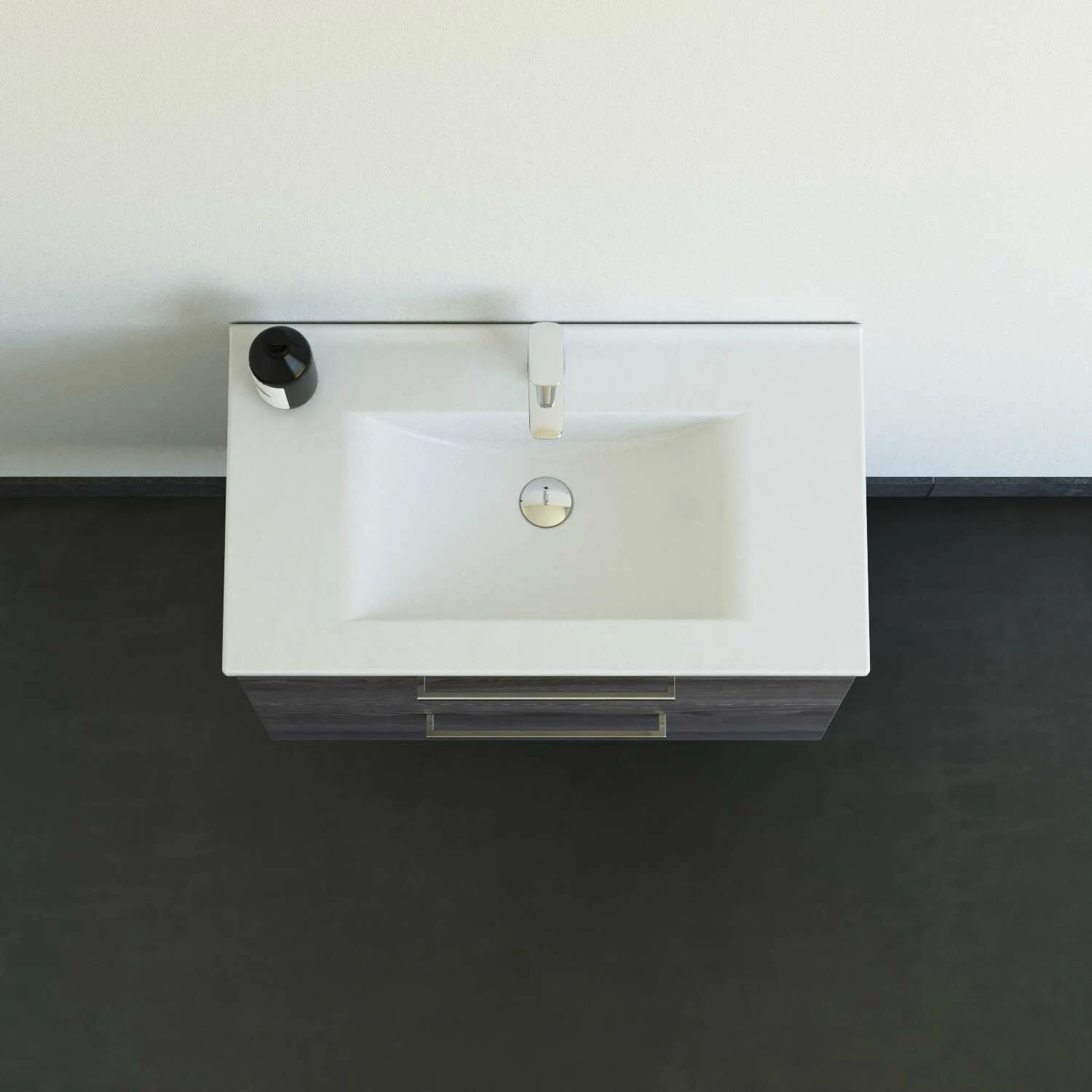 Dansani Mido+ Möbelset Mit Amber Keramik Waschtisch Und 2 Schubladen Pine Grey 81 Cm – Bild 2