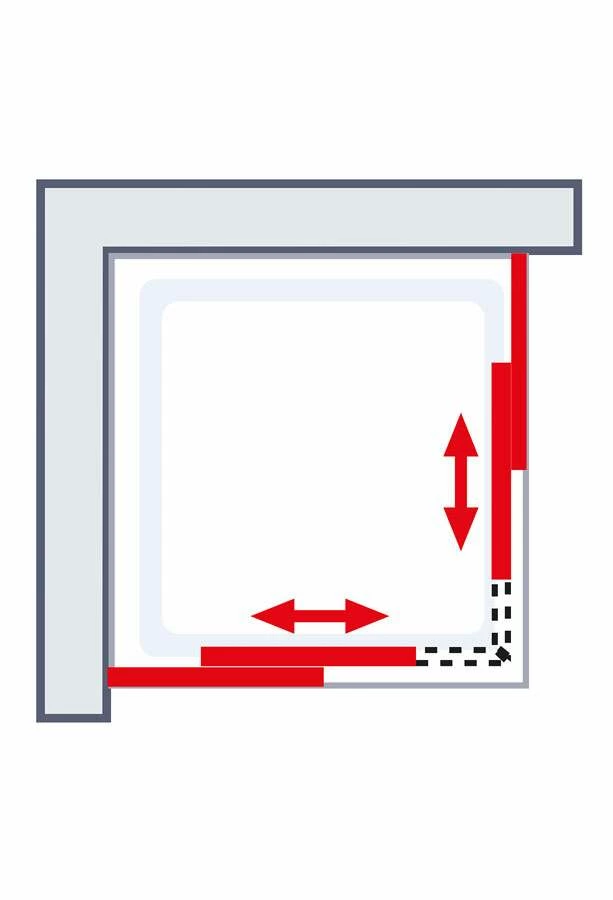 Schulte Toura Eckeinstieg Schiebetür Mit Rollen Unten 8 Mm – Bild 6