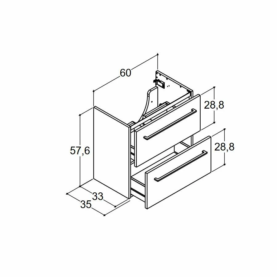 Dansani Spar-Set Multo+ Lotto Mit Spiegel Und Lampe Grau Matt 65 Cm – Bild 2