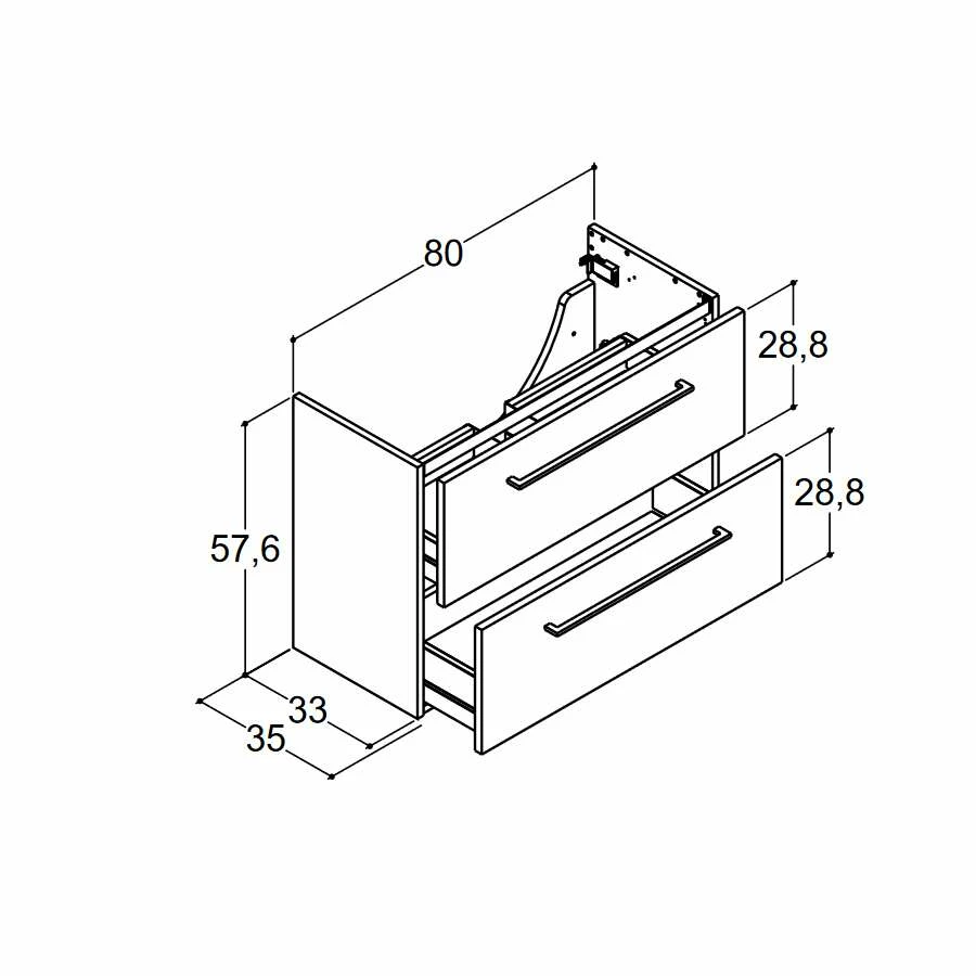Dansani Spar-Set Multo+ Lotto Mit Spiegel Und Lampe Pine Grey 85 Cm – Bild 2