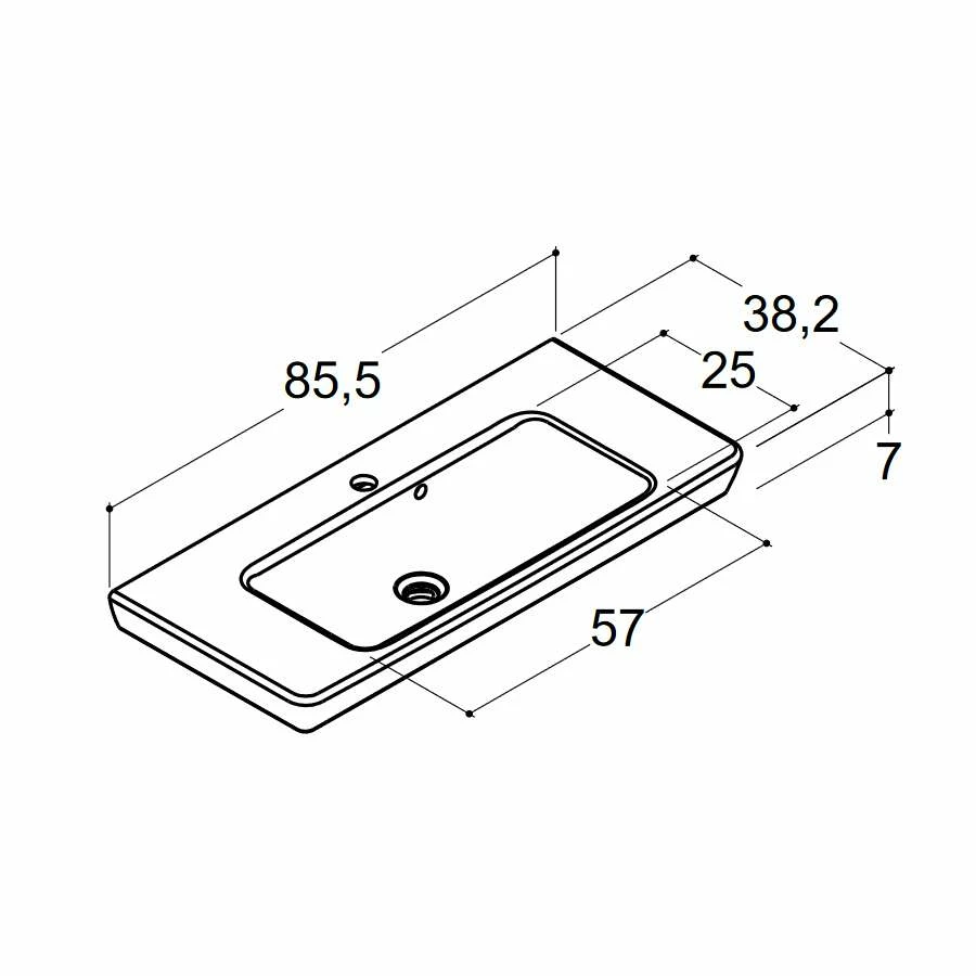 Dansani Spar-Set Multo+ Lotto Mit Spiegel Und Lampe Schwarz Struktur 85 Cm – Bild 6