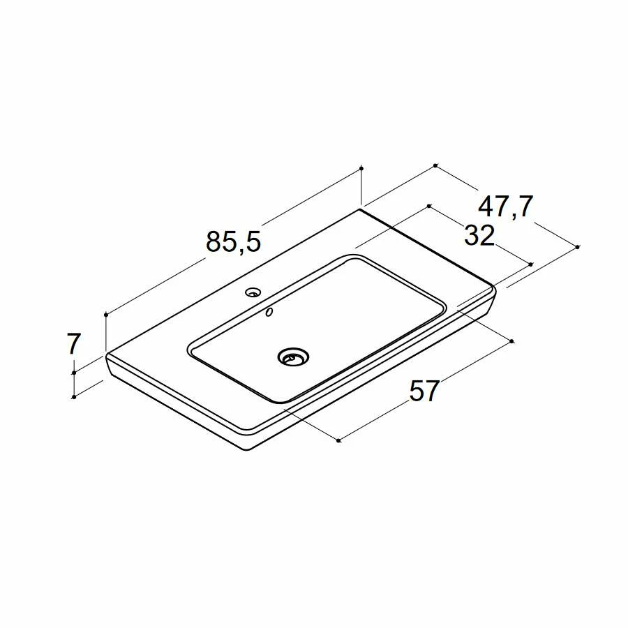 Dansani Spar-Set Multo+ Lotto XL Mit Spiegelschrank Und Lampe Pine Grey 85 Cm – Bild 6