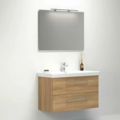 Dansani Spar-Set Multo+ Lotto XL Mit Spiegel Und Lampe Warme Eiche 105 Cm