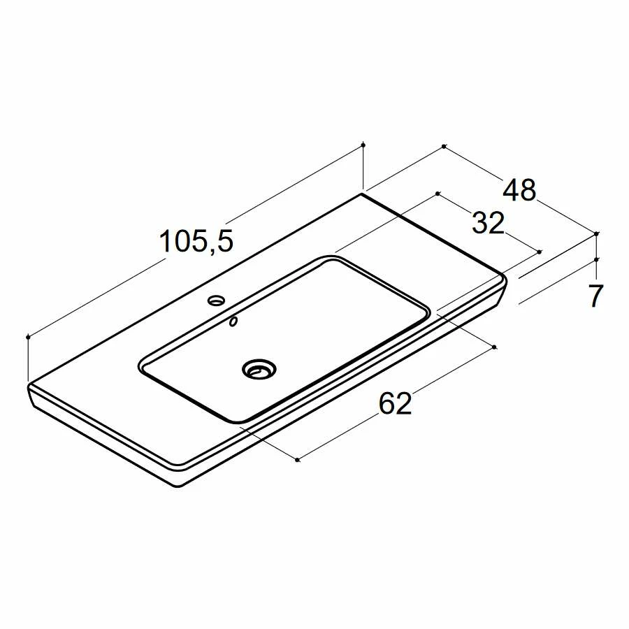 Dansani Spar-Set Multo+ Lotto XL Mit Spiegelschrank Und Lampe Weiß Hochglanz 105 Cm – Bild 6